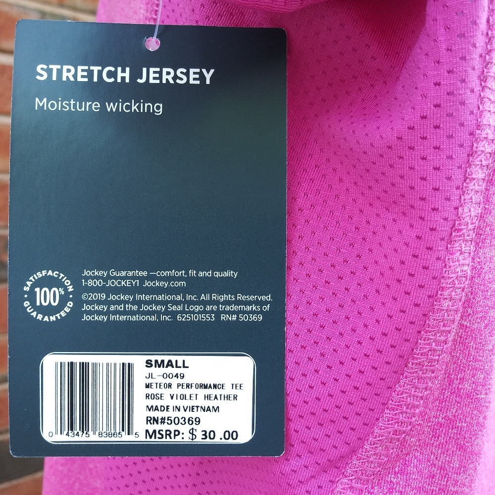 Jockey Meteor Performance T-Shirt Workout Tee Top - Picture 2 of 4